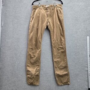 Apolis Global Citizen Men Pants 31 Brown Chino Twill Button 33" Inseam